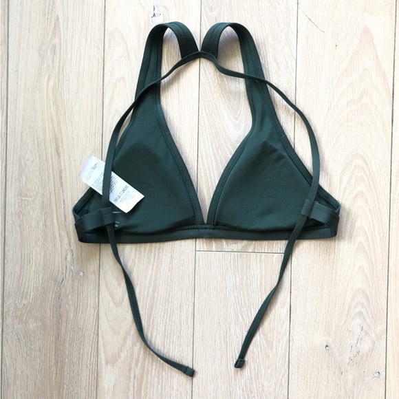 NWOT Nike Triangle Bikini Top in Dark Green Size S - Picture 3 of 9